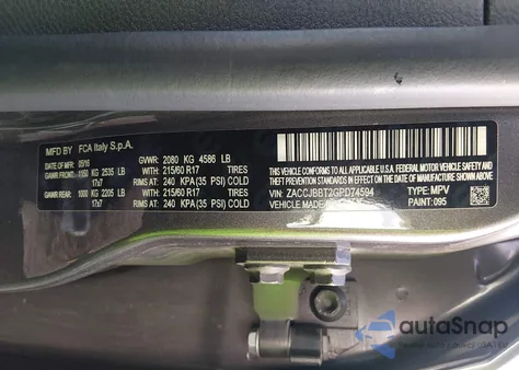2016 Jeep Renegade Latitude from USA, damaged, VIN ZACCJBBT2GPD74594